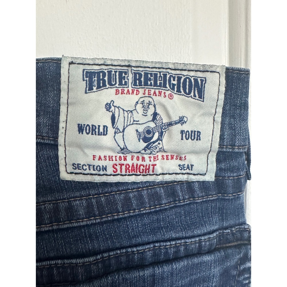 True Religion Women's Straight Leg Dark Wash Denim Jeans Size‎ 32 - Picture 8 of 13